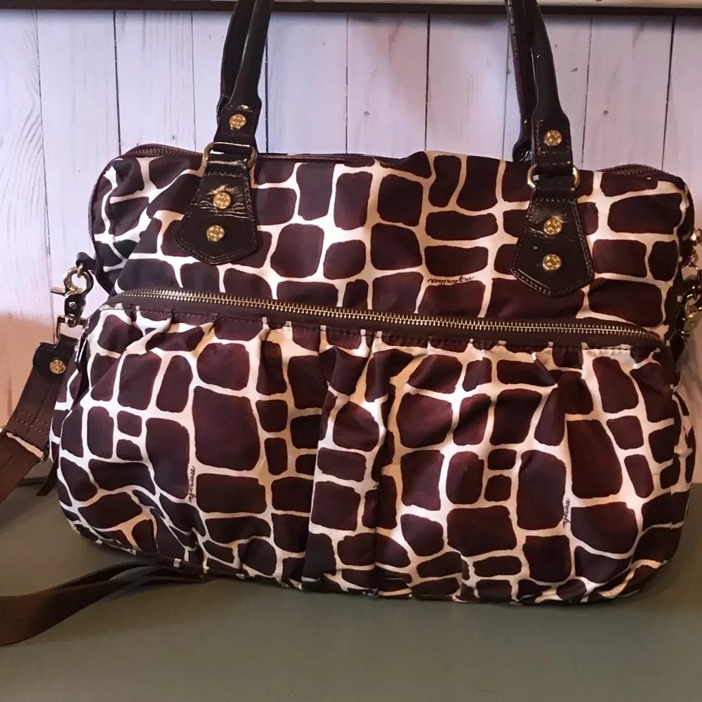 MZ Wallace Giraffe Print Kate Satchel